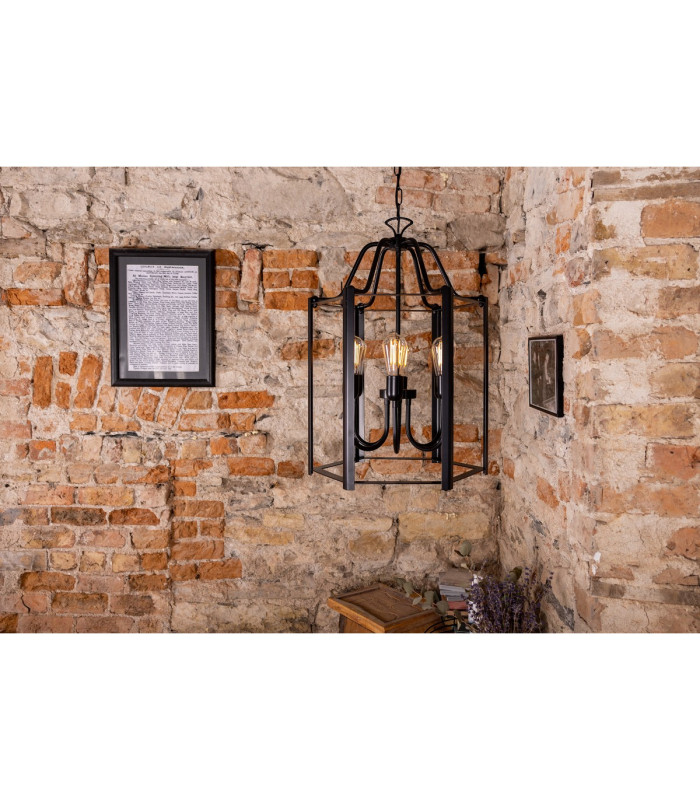 Portroe 6 Arm Lantern Matte Black-3