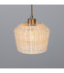 Manila Rattan Small Dome Pendant Antique Brass-2
