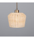 Manila Rattan Small Dome Pendant Antique Brass-3