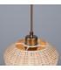 Manila Rattan Small Dome Pendant Antique Brass-4