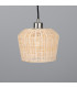 Manila Rattan Small Dome Pendant Antique Silver-3