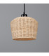 Manila Rattan Small Dome Pendant Matte Black-1