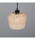 Manila Rattan Small Dome Pendant Matte Black-2
