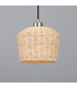 Manila Rattan Small Dome Pendant Polished Brass-1