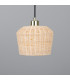 Manila Rattan Small Dome Pendant Polished Brass-3