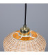 Manila Rattan Small Dome Pendant Polished Brass-4