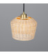Manila Rattan Small Dome Pendant Satin Brass-2