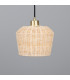 Manila Rattan Small Dome Pendant Satin Brass-3