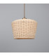 Manila Rattan Large Dome Pendant Antique Brass-1