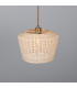 Manila Rattan Large Dome Pendant Antique Brass-2