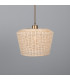 Manila Rattan Large Dome Pendant Antique Brass-3