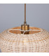 Manila Rattan Large Dome Pendant Antique Brass-4