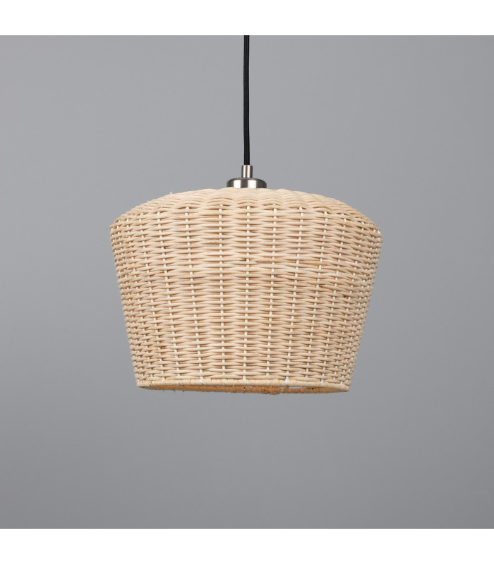 Manila Rattan Large Dome Pendant Antique Silver-1