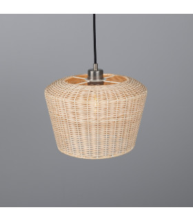 Manila Rattan Large Dome Pendant Antique Silver-2