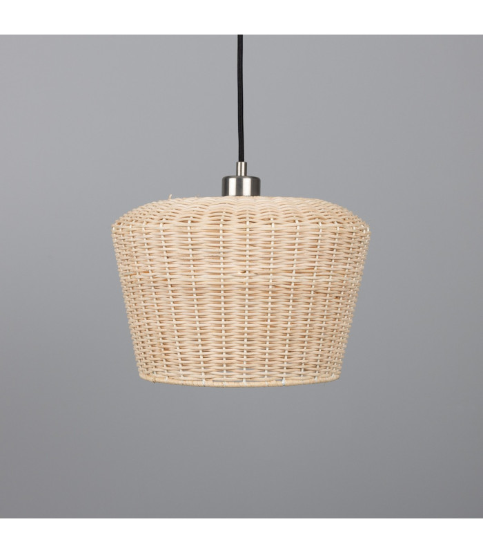 Manila Rattan Large Dome Pendant Antique Silver-3