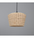 Manila Rattan Large Dome Pendant Matt Black-1