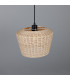 Manila Rattan Large Dome Pendant Matt Black-2