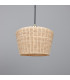 Manila Rattan Large Dome Pendant Polished Brass-1