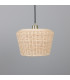 Manila Rattan Large Dome Pendant Polished Brass-3