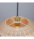 Manila Rattan Large Dome Pendant Polished Brass-4