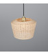 Manila Rattan Large Dome Pendant Satin Brass-2