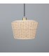 Manila Rattan Large Dome Pendant Satin Brass-3