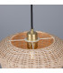 Manila Rattan Large Dome Pendant Satin Brass-4