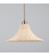 Savannah Rattan Large Dome Pendant Antique Brass-1
