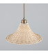 Savannah Rattan Large Dome Pendant Antique Brass-2