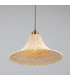 Savannah Rattan Large Dome Pendant Antique Brass-3
