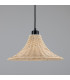 Savannah Rattan Large Dome Pendant Matte Black-1