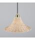 Savannah Rattan Large Dome Pendant Polished Brass-2