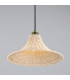 Savannah Rattan Large Dome Pendant Polished Brass-3