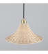 Savannah Rattan Large Dome Pendant Satin Brass-2