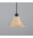 Savannah Rattan Small Dome Pendant Matte Black-2