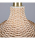 Savannah Rattan Small Dome Pendant Satin Brass-4