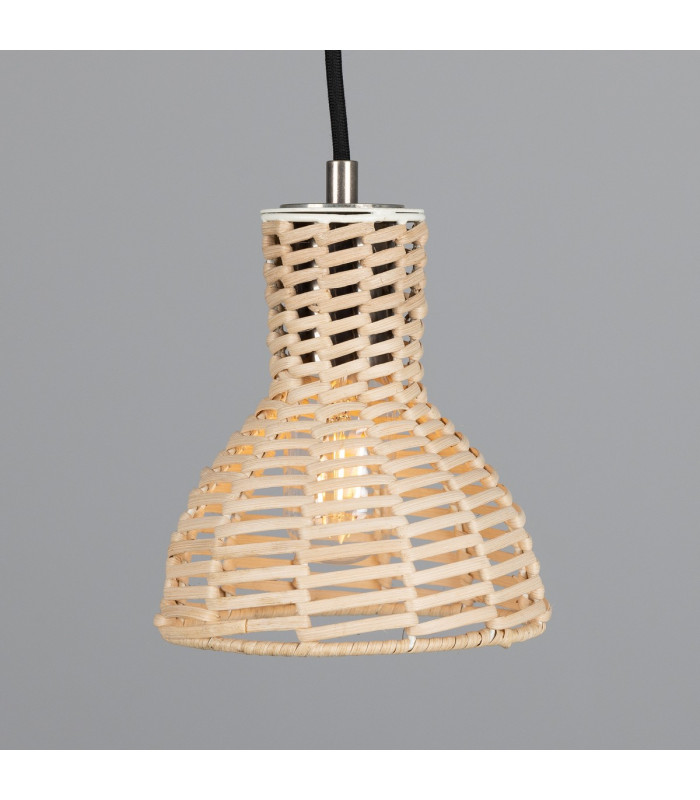 Malta Rattan Dome Pendant Antique Silver-2