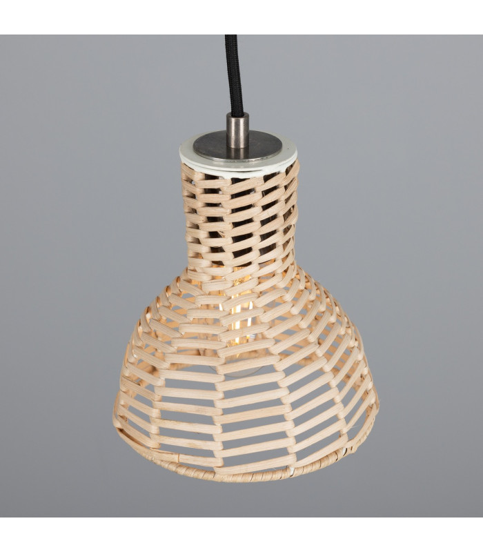 Malta Rattan Dome Pendant Antique Silver-3