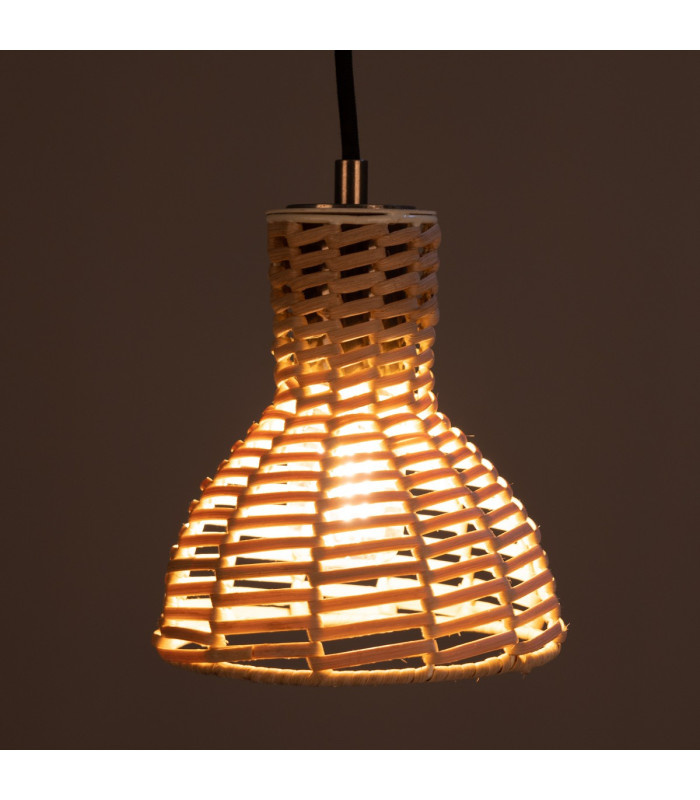 Malta Rattan Dome Pendant Antique Silver-5