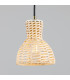 Malta Rattan Dome Pendant Polished Brass-1