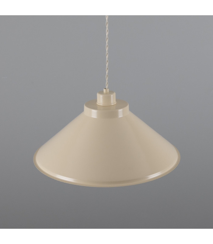 Rio Coloured Dome Pendant Light Antique Brass Vanilla Cream-3