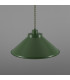 Rio Coloured Dome Pendant Light Antique Brass Sage Green-3