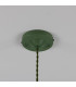 Rio Coloured Dome Pendant Light Antique Brass Sage Green-4