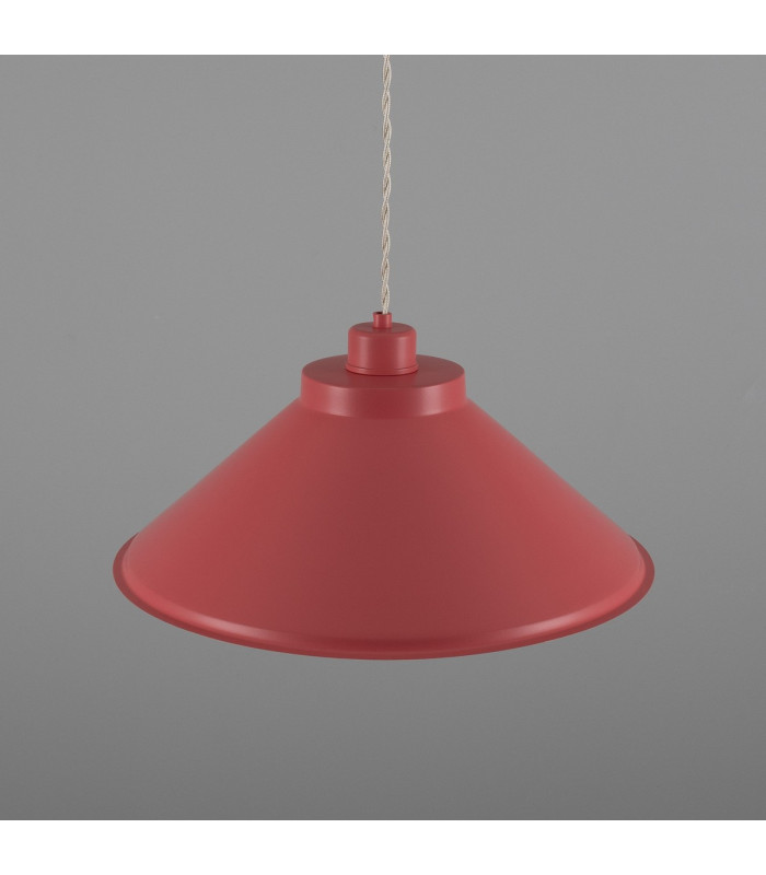 Rio Coloured Dome Pendant Light Antique Brass Antique Pink-3