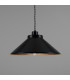 Rio Coloured Dome Pendant Light Antique Brass Matte Black-1
