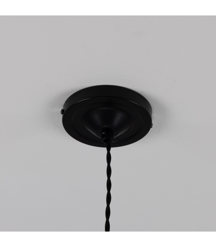 Rio Coloured Dome Pendant Light Antique Brass Matte Black-4