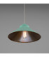 Rio Coloured Dome Pendant Light Antique Brass Mint Turquoise-2