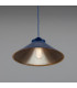 Rio Dome Pendant Light Antique Brass Sapphire Blue-2