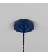 Rio Dome Pendant Light Antique Brass Sapphire Blue-4