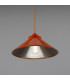 Rio Coloured Dome Pendant Light Antique Brass Orange-2